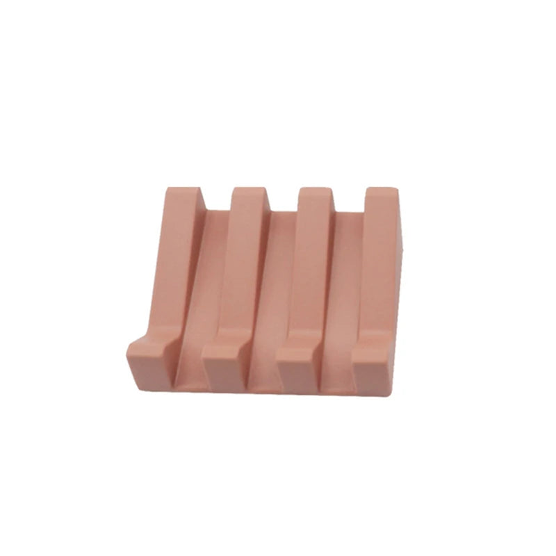 Silicone Soap Dish Soap Dispenser Tilt Drain Soap Box Bathroom Bath Soap Storage Holder Kitchen Sponge Storage Rack