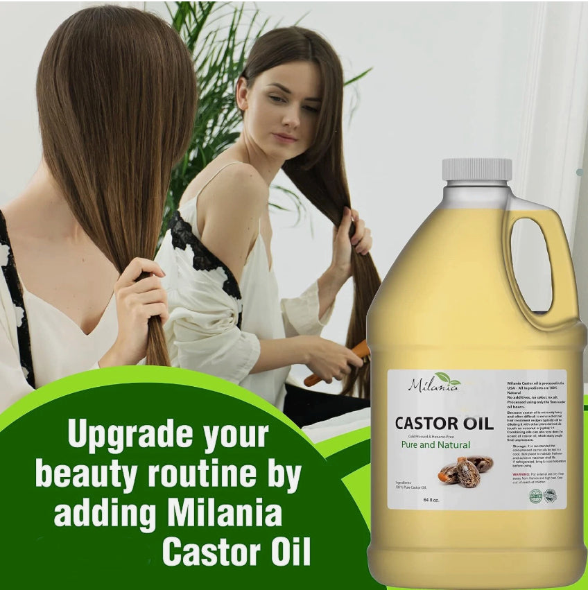 Premium Castor Oil - 100% Pure and Hexane-Free Cold-Pressed.