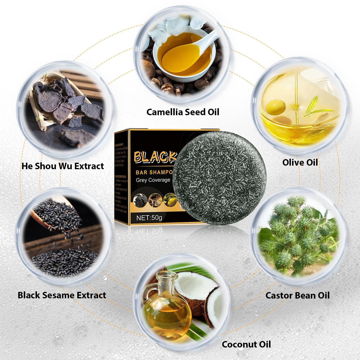 Gray Reverse Bar,Cover Gray-Hair-Bar Soap,Natural Hair Darkening Shampoo Bars for Coverage Grayhair Soap,Grays White Hair Reverse Basr,Fast Natural Black Hairs Shampoo Barsoap (2PCS)